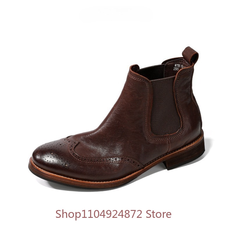 Bottines Chelsea Brogue Vintag - Leatherwork Designs avis et prix