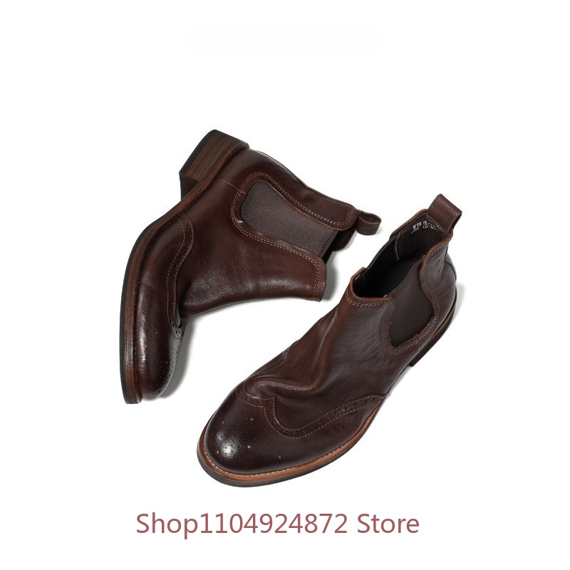 Bottines Chelsea Brogue Vintag - Leatherwork Designs avis et prix